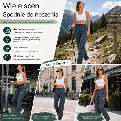 ⏳ Oferta ograniczona czasowo 🔥 Damskie spodnie cargo o prostym kroju — Elastyczny pas; idealne do pracy, w podróż i na co dzień 👖✨