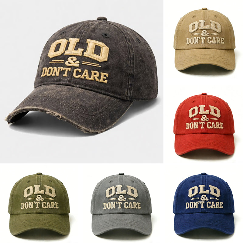 🧢 【50% popusta】💥Vruća novogodišnja rasprodaja 2026. | Vintage kapa s istrošenim motivom "STARO i nije me briga"