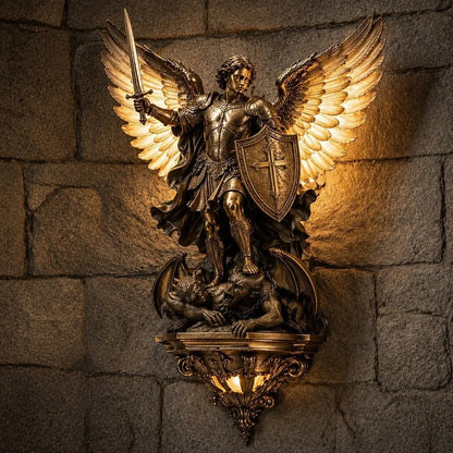 🕊️Lampa ścienna Anioł Stróż św. Michała✨