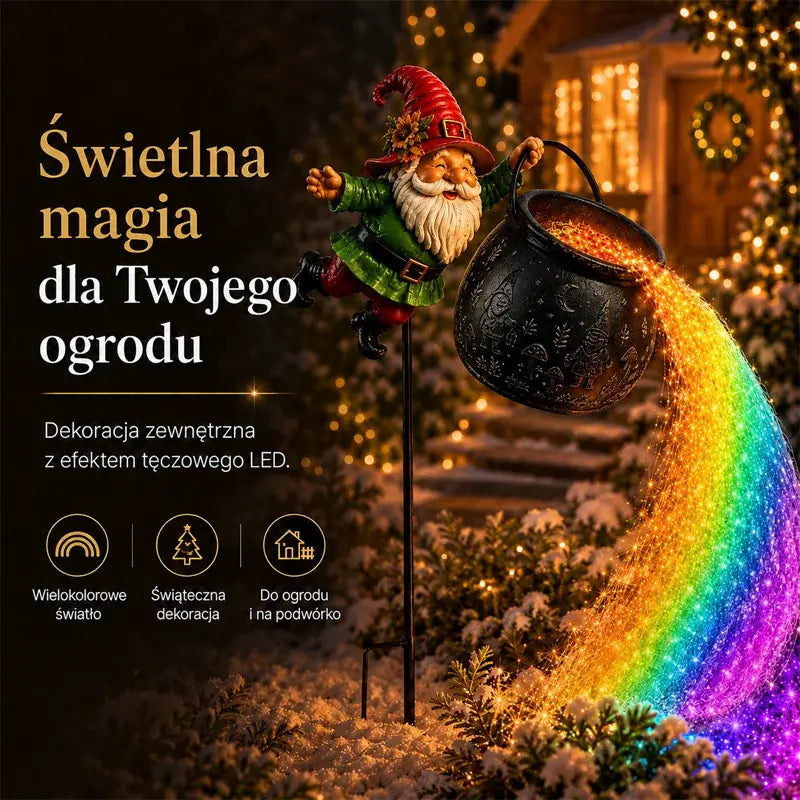🎅Świąteczne lampki LED 3D w kształcie Świętego Mikołaja – żywiczne, świecące latarnie – dekoracja ogrodu i patio