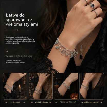 🔥【Kup 1, a 1 dostaniesz gratis!】2 za 99z Bransoletka z zawieszkami w stylu vintage o mistycznym charakterze dla kobiet – biżuteria w stylu niebiańskim, gotyckim i boho 🔮✨