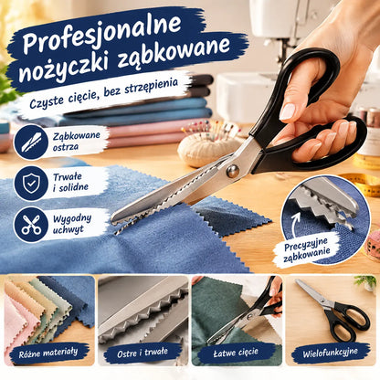 🔥Kup 1, a 1 dostaniesz gratis✂️ Profesjonalne nożyczki ząbkowane – ostre, ząbkowane nożyczki do tkanin