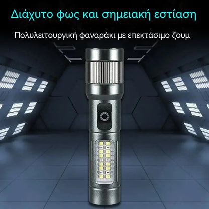 1 τεμάχιο 28 ευρώ 🔦 Πολυλειτουργικός φακός LED με zoom