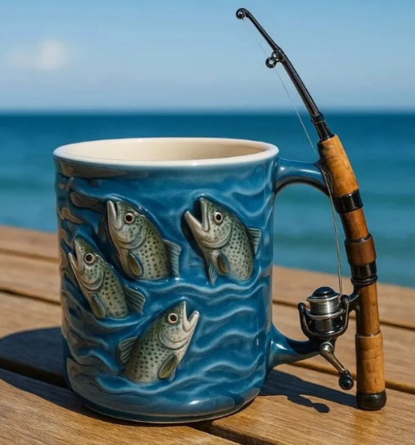 🎣☕ Νέα κούπα ψαρέματος – μια δημιουργική κούπα από ρητίνη, σχεδιασμένη ειδικά για τους λάτρεις του ψαρέματος.