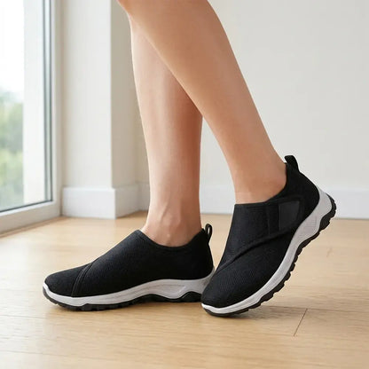 【36-41】👟Uniseksowe trampki z grubą podeszwą i rzepem – wygodne buty do chodzenia dla seniorów – amortyzowane, dopasowane buty sportowe dla par