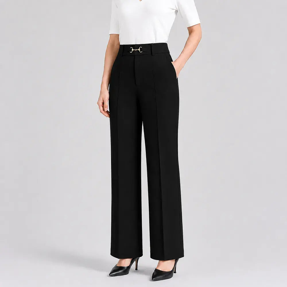 🔥【M-4XL】👖🎁Nové vysoce kvalitní rovné kalhoty, letní venkovní volnočasové kalhoty, jednoduché úzké kalhoty s vysokým pasem