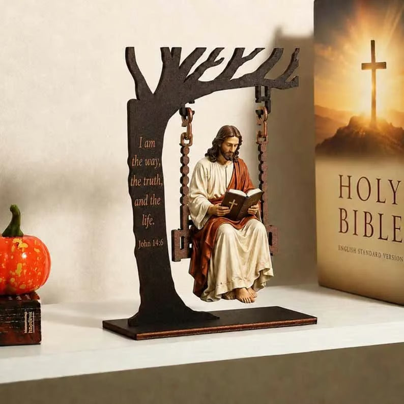 2 sztuka 99zł🔥Kup 1, otrzymaj 1 gratis🔥🔥 Ostatni dzień: 50% zniżki - ✝️📚 Wisząca ozdoba chrześcijańska z Jezusem