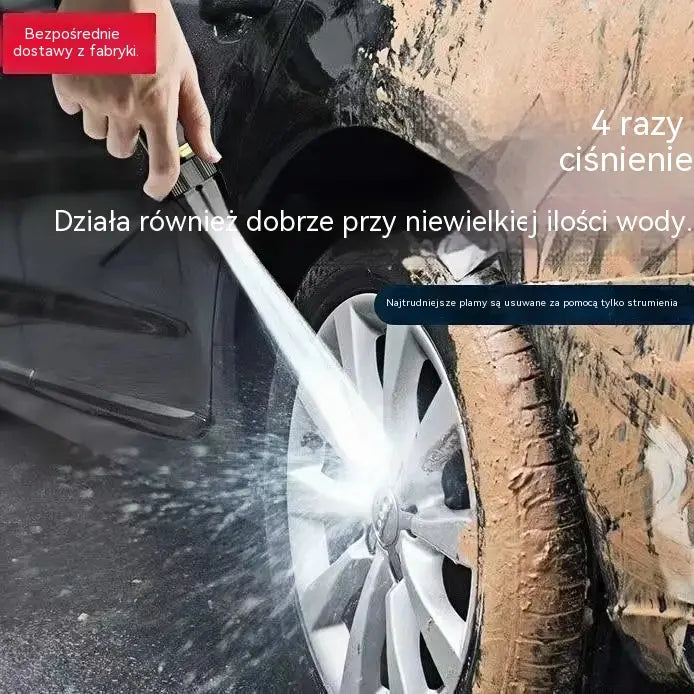 🚿 【1 zestaw 2 sztuk】🔥Ostatni dzień oferty specjalnej! 🔥💧 Pistolet na wodę wysokociśnieniowy: do mycia samochodu, ogrodnictwa, 10 razy większe ciśnienie, wiele funkcji ⚡