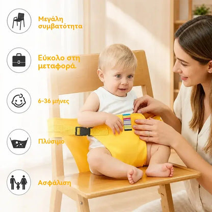 【Αγοράστε 1 και πάρτε 1 δωρεάν】👶 Ένα απαραίτητο προϊόν για το τάισμα των παιδιών εν κινήσει! Ζώνη ασφαλείας για το φορητό παιδικό καρεκλάκι φαγητού, έτοιμη για χρήση με ένα κλικ, με προστασία από πτώση! ✨🎒