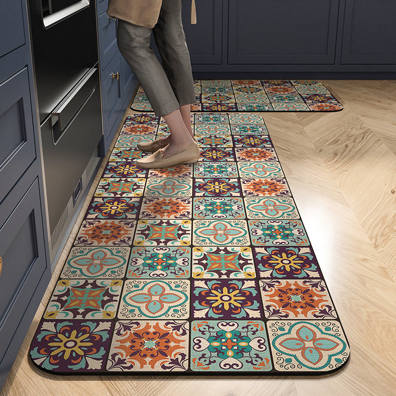 💥50 % de descuento💥【40*60cm+40*120cm】Nueva alfombra antideslizante absorbente de agua de lodo de diatomeas🦶