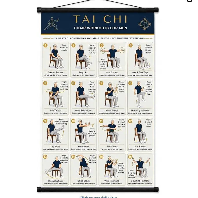 Αφίσα άσκησης Tai Chi για ηλικιωμένους