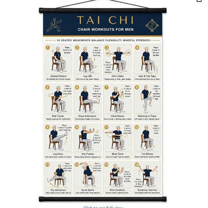 Αφίσα άσκησης Tai Chi για ηλικιωμένους