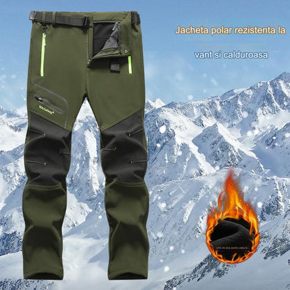 【S-5XL】nový podzimní a zimní pánský outdoorový nepromokavý a teplý sametový overal z roku 2025