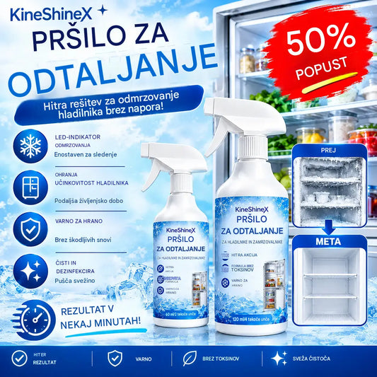 🔥【2 steklenički za 23 evrov】❄️ Novo sredstvo za odmrzovanje 2026 🧡 Hitro odstranite led iz zamrzovalnika