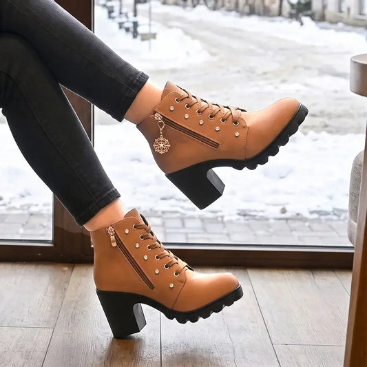 【35-42】2026 Nowe buty damskie na wysokim obcasie z bocznym zamkiem