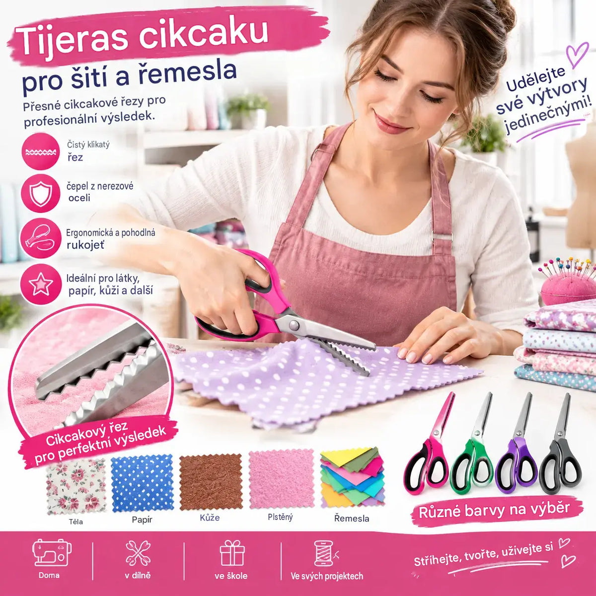 ✂️🧵Multifunkční řemeslné nůžky, snadno vytvořte nádhernou krajku!