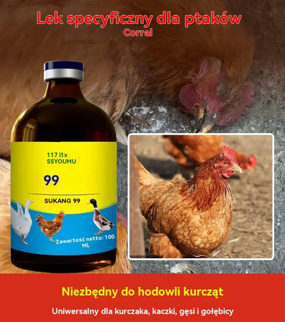 🔥【2 botellas, 89 zł.】💊🐓🦆🕊️ Lek na ptasią grypę, utratę apetytu, biegunkę i kaszel u drobiu, kurczaków, kaczek i gęsi. 1 butelka 100 ml.