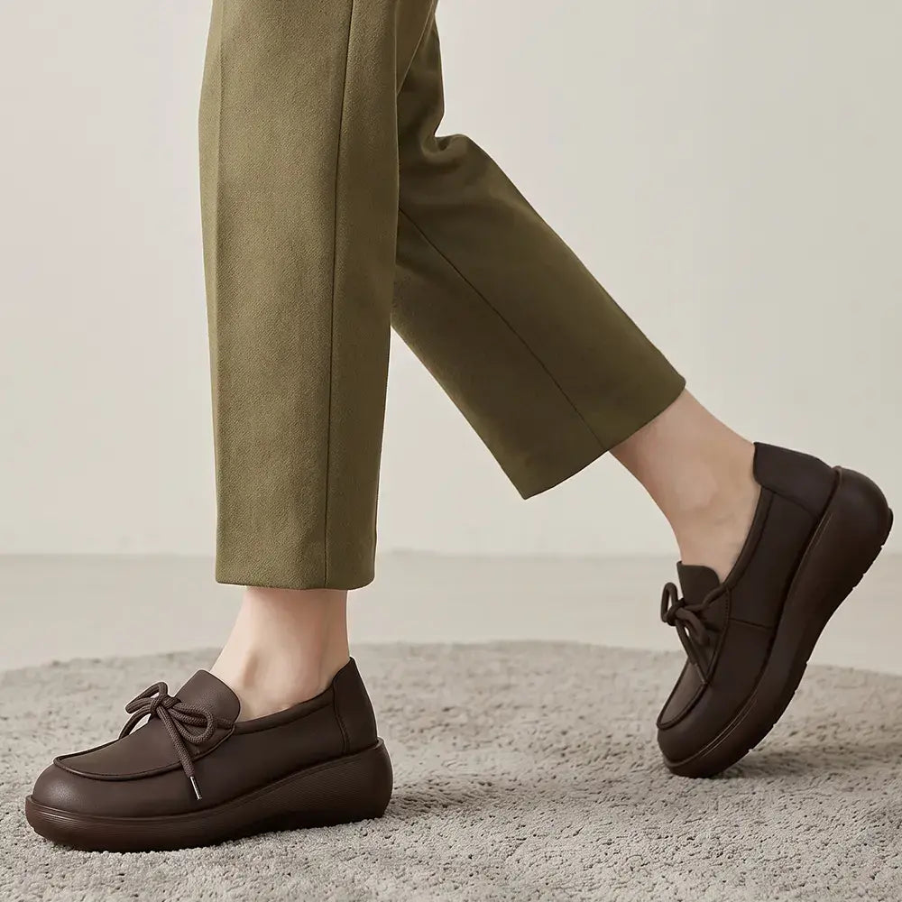 ✨【35-40】Buty codzienne na platformie, z miękkiej skóry i na miękkich podeszwach