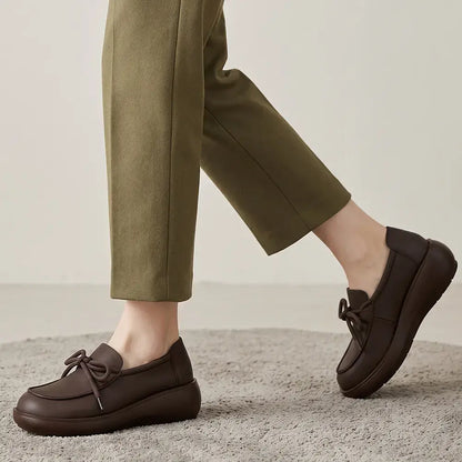 ✨【35-40】Buty codzienne na platformie, z miękkiej skóry i na miękkich podeszwach