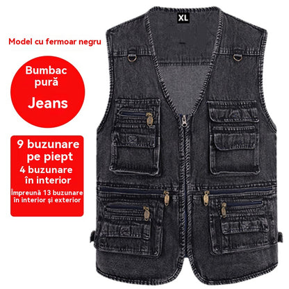 🔥Cumpărați 1 obțineți 1 gratuit【XL-7XL】Vesta Outdoor cu Multiple Buzunare – Confort și Stil Într-un Singur Produs!