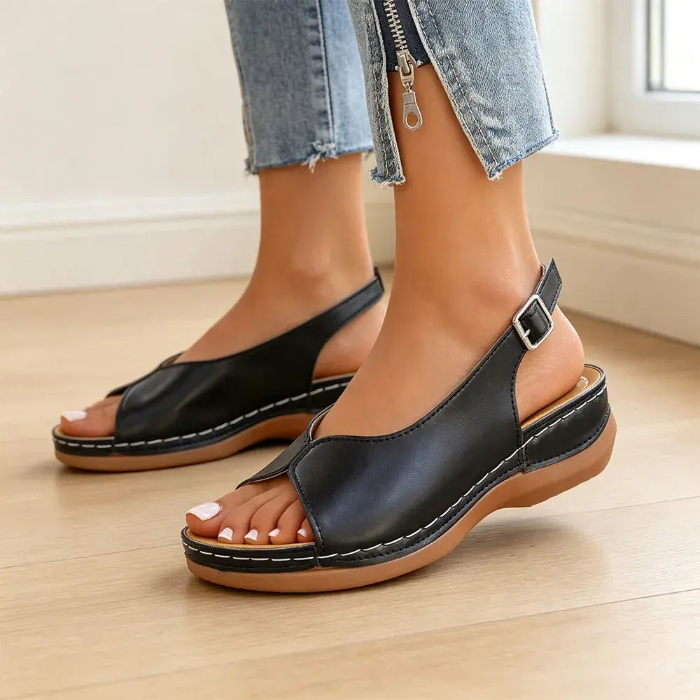 👡 Sandały rzymskie z najwyższej jakości skóry bydlęcej – gruba, anatomiczna podeszwa, szybkie zapięcie na rzep i duże rozmiary 36-43! ☀️✨
