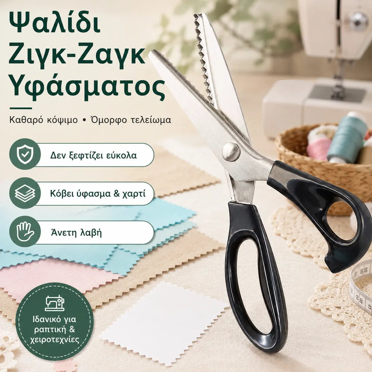 Ψαλίδι ζιγκ-ζαγκ από ανοξείδωτο ατσάλι