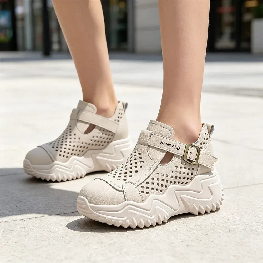 【Niewidoczny efekt liftingu】Stylowe, perforowane, oddychające i wygodne buty codzienne