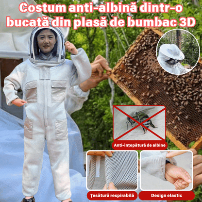 🐝【50% popusta】💥Puno zaštitno pčelarsko odijelo koje diše – siguran rad s pčelama bez straha od uboda, zaštitno jednodijelno odijelo protiv pčela od 3D pamučne mreže