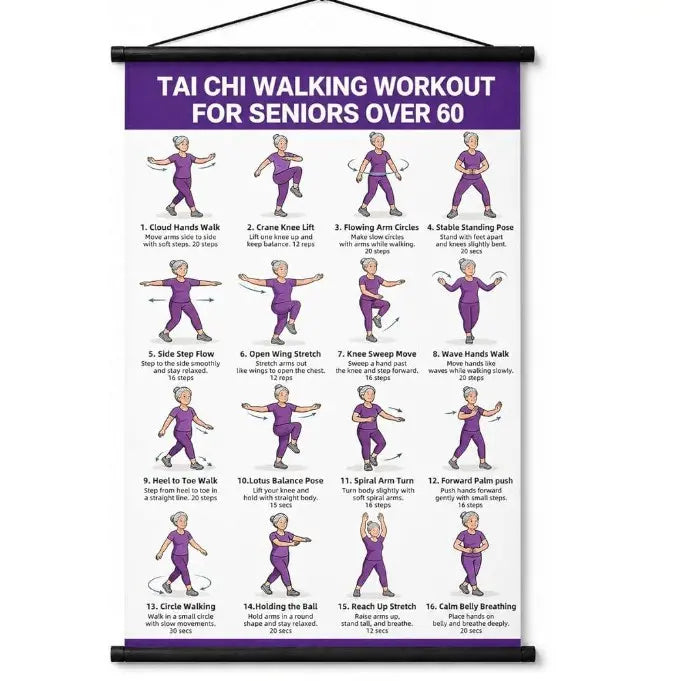 Αφίσα άσκησης Tai Chi για ηλικιωμένους