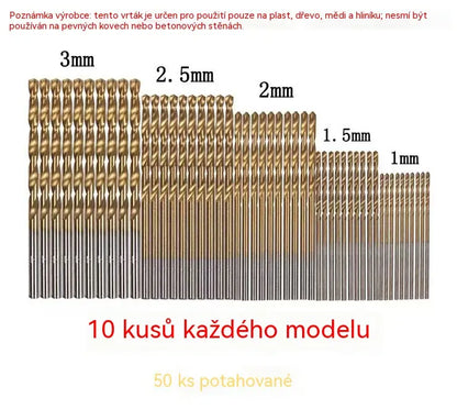🏭⚒️ Vrták s titanovým povlakem, odolné vrtání do dřeva, kovu, plastu, profesionální kutilství ✨