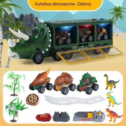 🦖🚛 Ciężarówka-dinozaur, która przechowuje, startuje i bawi! 🎵✨