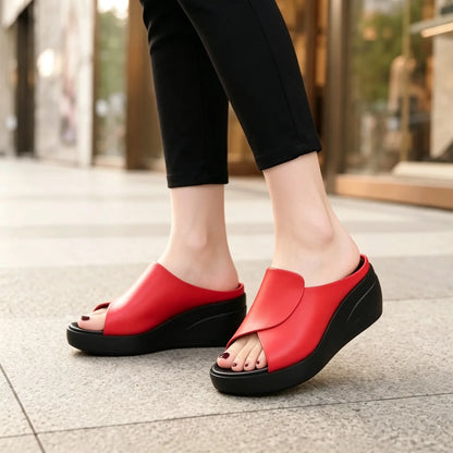💥【Oferta ograniczona czasowo】🔥【Obcas 5,5 cm】【Rozmiary 35-42】Sandały na koturnie z miękką podeszwą