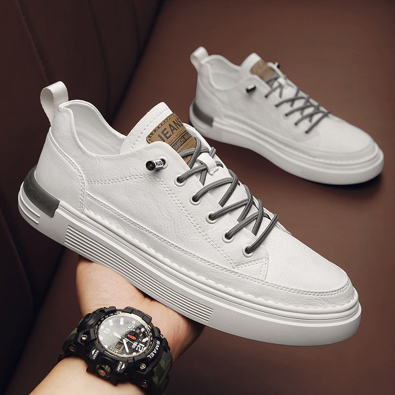 【39-44】 Zapatos casuales de cuero antideslizantes, ligeros, resistentes al desgaste y para hombre