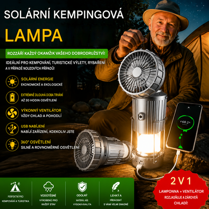 💡Přenosné solární kempingové světlo, baterie s dlouhou výdrží, venkovní světlo do stanu.