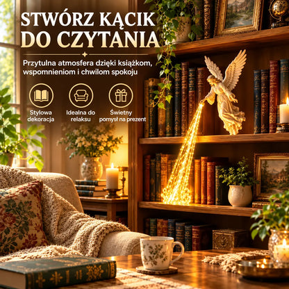 🎃🔥 Dekoracyjne światło LED 3D Angel | Fantazyjna podświetlana półka na książki