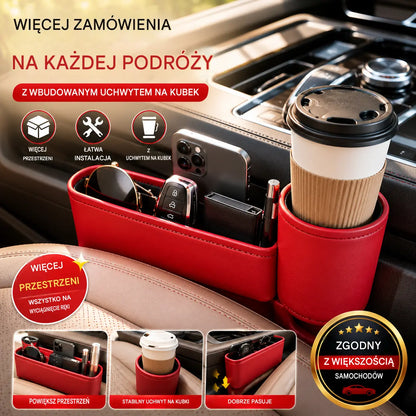 🚗🚗Wielofunkcyjny schowek na fotelik samochodowy z uchwytem na kubek