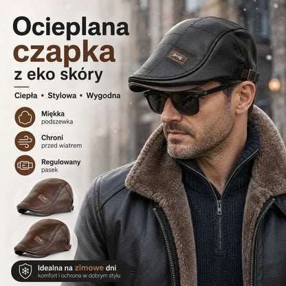 1 za 109 zł.🧢🔥Nowy, wysokiej jakości, skórzany beret na jesień i zimę w stylu retro