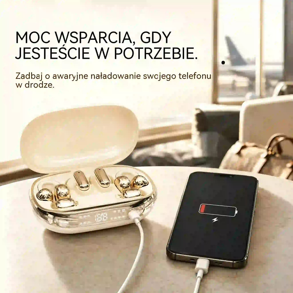 1 sztuka 139zł 🎵Bezprzewodowe słuchawki 6 w 1 GT699S – różne warianty użytkowania i etui z funkcją zasilania awaryjnego ✨