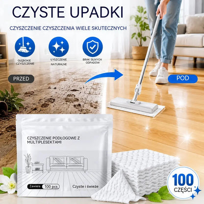 100 sztuk antybakteryjnych i dezodorujących wielofunkcyjnych tabletek czyszczących | Nadaje się do podłóg z twardego drewna, laminowanych, płytek i ścian w kamperach