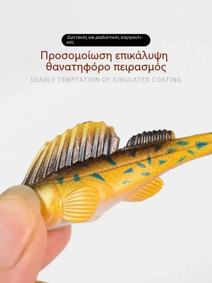 με κουτί, σετ 5 τεμαχίων μαλακών δολωμάτων σε σχήμα T-Tail