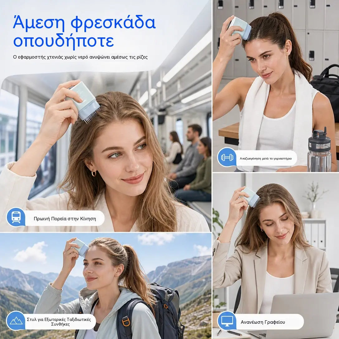 ✨Χτένα styling χωρίς ξέβγαλμα για όγκο--Φρεσκάρετε τις λιπαρές ρίζες και χαρίστε στα μαλλιά σας ανάλαφρη αίσθηση και όγκο, χωρίς να χρειάζεται να τα λούσετε ξανά.