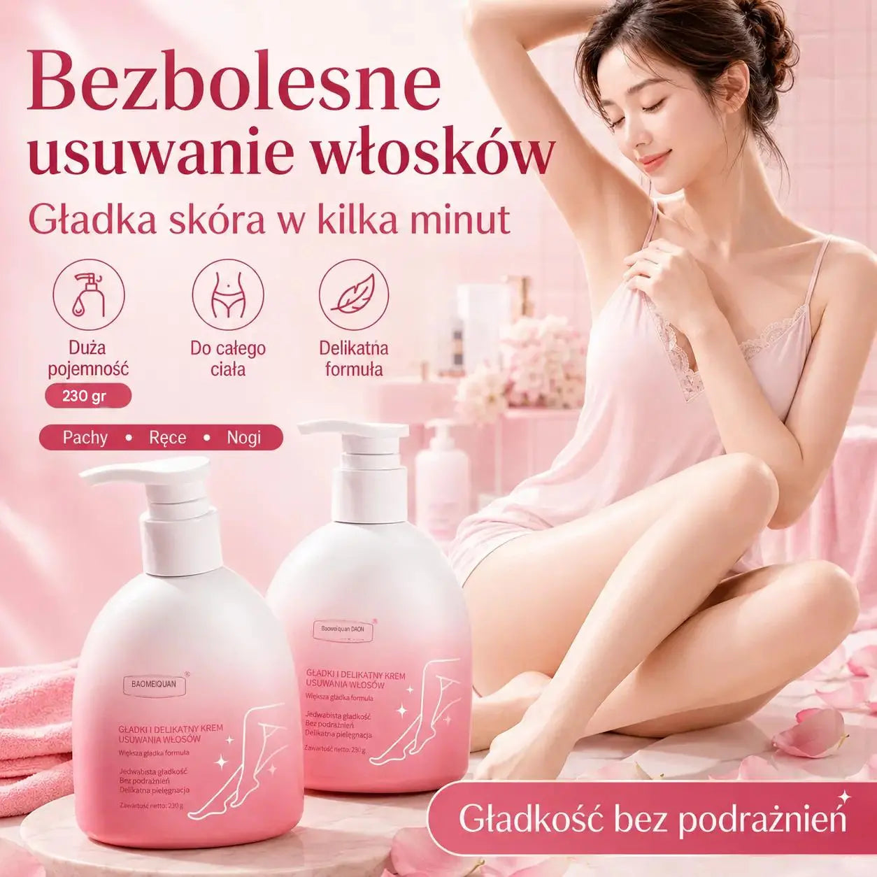 1 sztuka 99 zł🎁 Tylko teraz! Delikatna depilacja bez podrażnień ✨ Gładka skóra w kilka minut