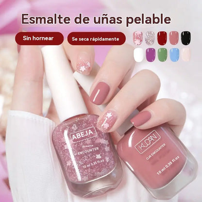 🔥✨【Compra 2, llévate 3 gratis】💅🌈Esmalte de uñas removible, de secado rápido y sin horno