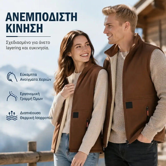 【M-4XL】❄️💕 Unisex Χειμερινό Ζεστό Γιλέκο με Επένδυση από Χνούδι
