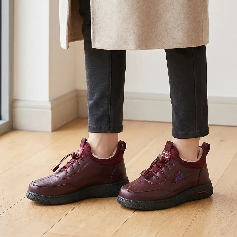 【35-41】Nowe damskie buty zimowe dla mam i seniorek – ocieplane, grube, z wełny owczej, ciepłe, wodoodporne, krótkie botki
