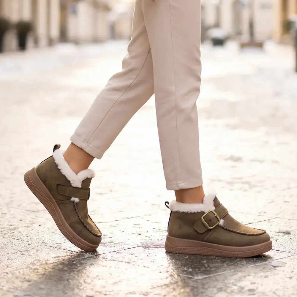 【36-41】Damskie buty zimowe typu Birkenstock – ocieplane, z futerkiem, grube, ciepłe, dla mam