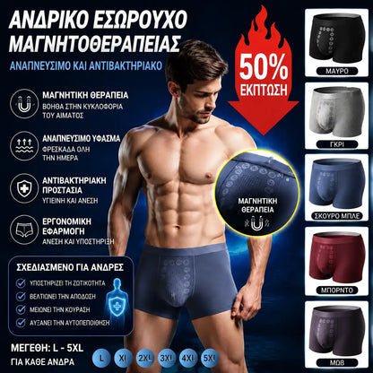 🔥3 είδη για 26 ευρώ👍🩲【Ανδρικό, αναπνεύσιμο, αντιβακτηριδιακό μποξεράκι 3 τεμαχίων】