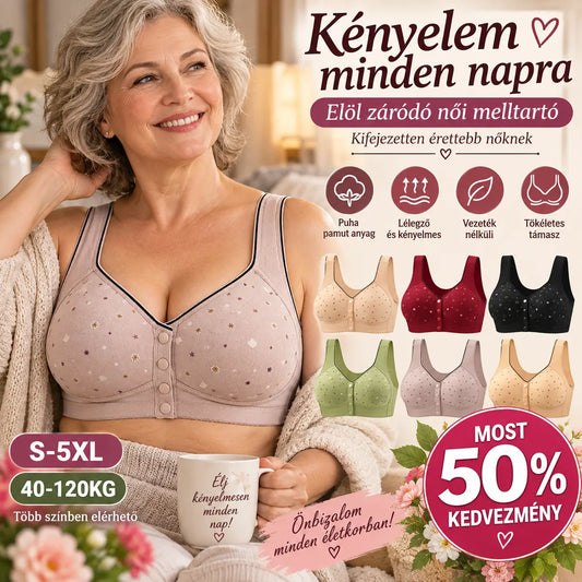 😍【Συσκευασία 3 τεμαχίων】Γυναικείο σουτιέν χωρίς μπανέλα με μπροστινά κουμπιά 【40-120 kg】❤️Άνετο αντιβακτηριδιακό φυσικό βαμβάκι