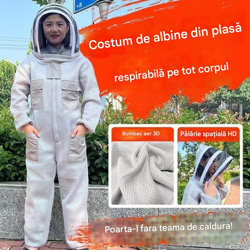 🐝【50% popusta】💥Puno zaštitno pčelarsko odijelo koje diše – siguran rad s pčelama bez straha od uboda, zaštitno jednodijelno odijelo protiv pčela od 3D pamučne mreže