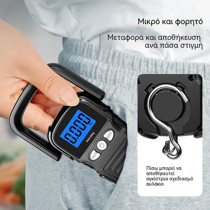 【ένα για 28 ευρώ】🔥 Μίνι φορητή ηλεκτρονική ζυγαριά χωρητικότητας 50 κιλών 😆